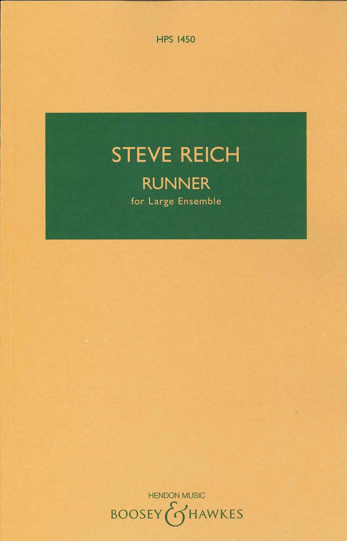 Reich, Runner, for Large Ensemble (Boosey)