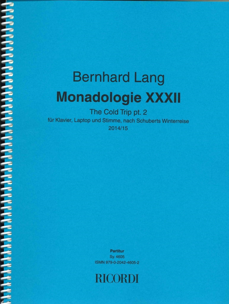 Lang, Monadologie 32: The Cold Trip 2 (Ricordi)