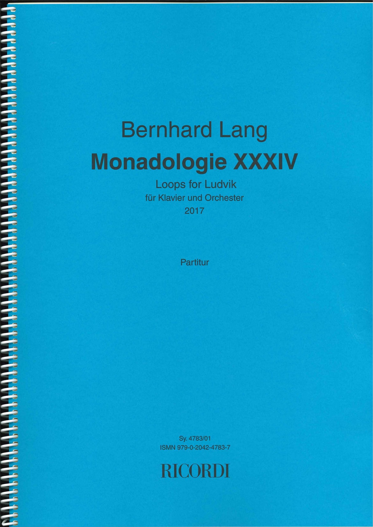 Lang, Monadologie 34: Loops for Ludvik (Ricordi)