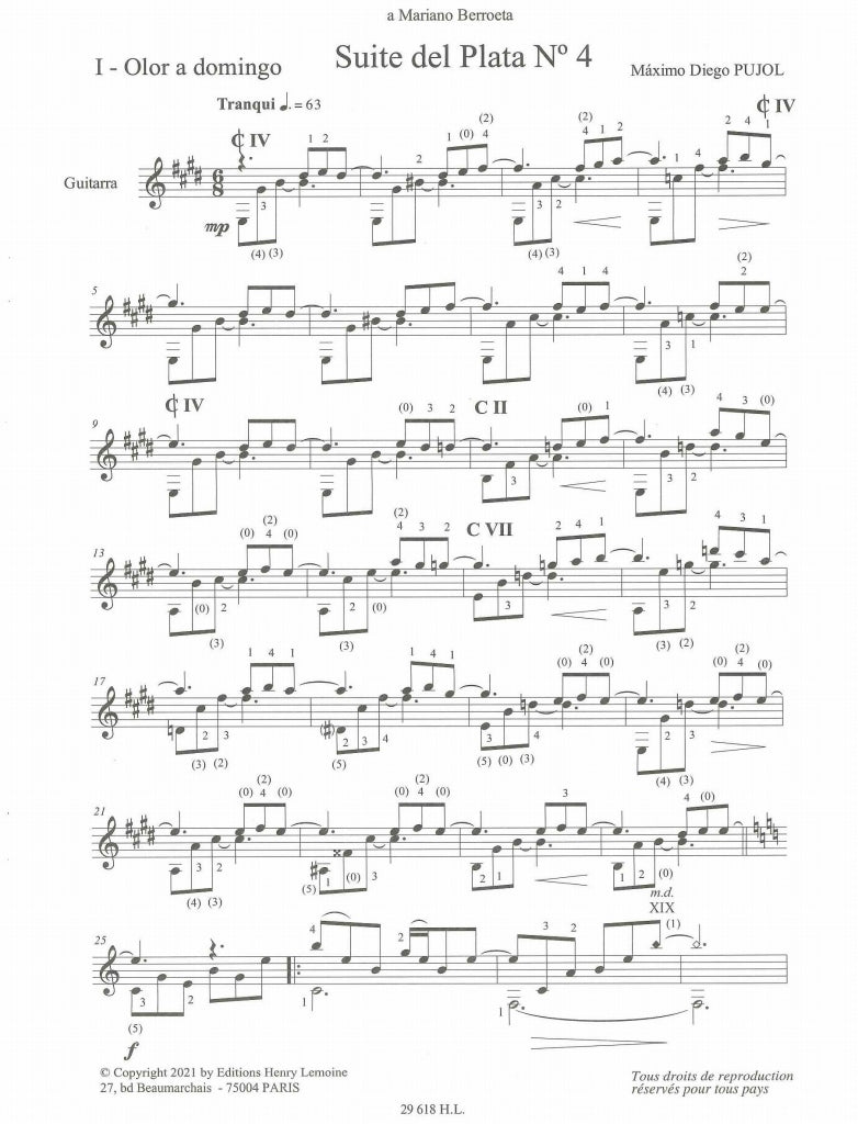Pujol,M.D., Suite del Plata No. 4 (Lemoine)