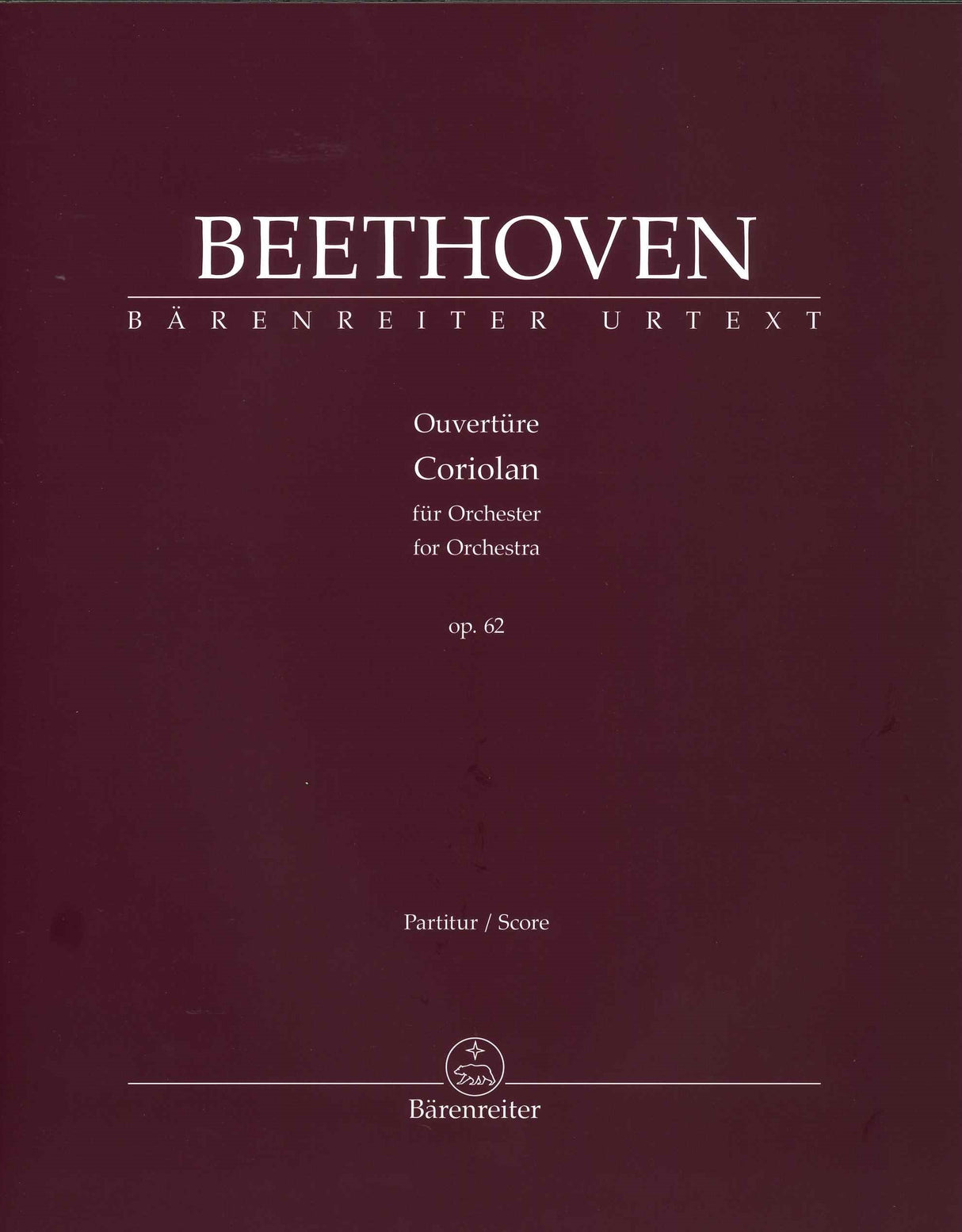 Beethoven, Coriolan Ov Full Score (Barenreiter)