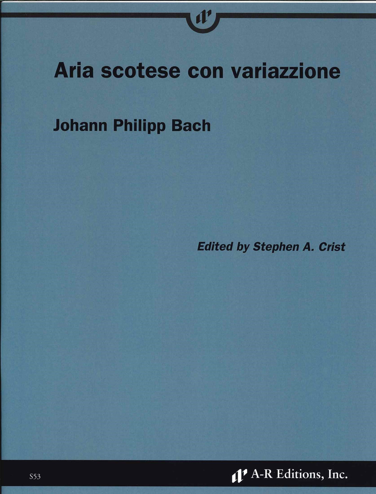 Bach,J.P., Aria scotese con variazzione (A-R Editions)