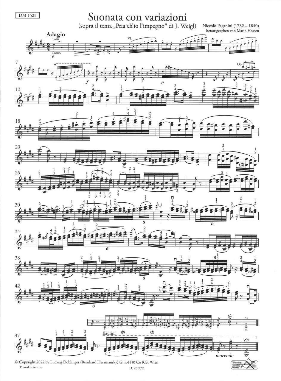 Paganini, Werke Vn,Orch 3 (Vn,Pf) (Doblinger)