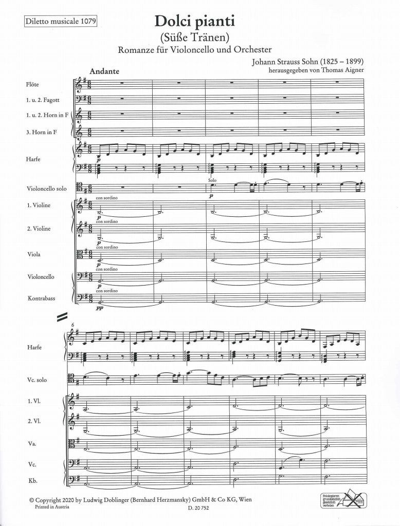 Strauss,J., Dolci pianti: Full Score (Doblinger)