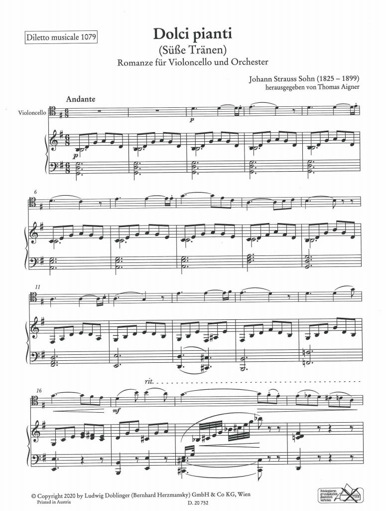 Strauss,J., Dolci pianti (Doblinger)