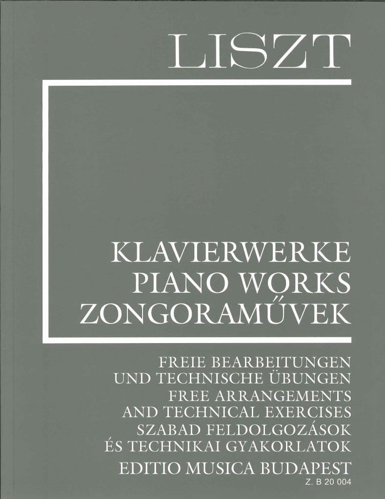 Liszt, Free Arrangements & Technical Exe (Editio Musica Budapest)