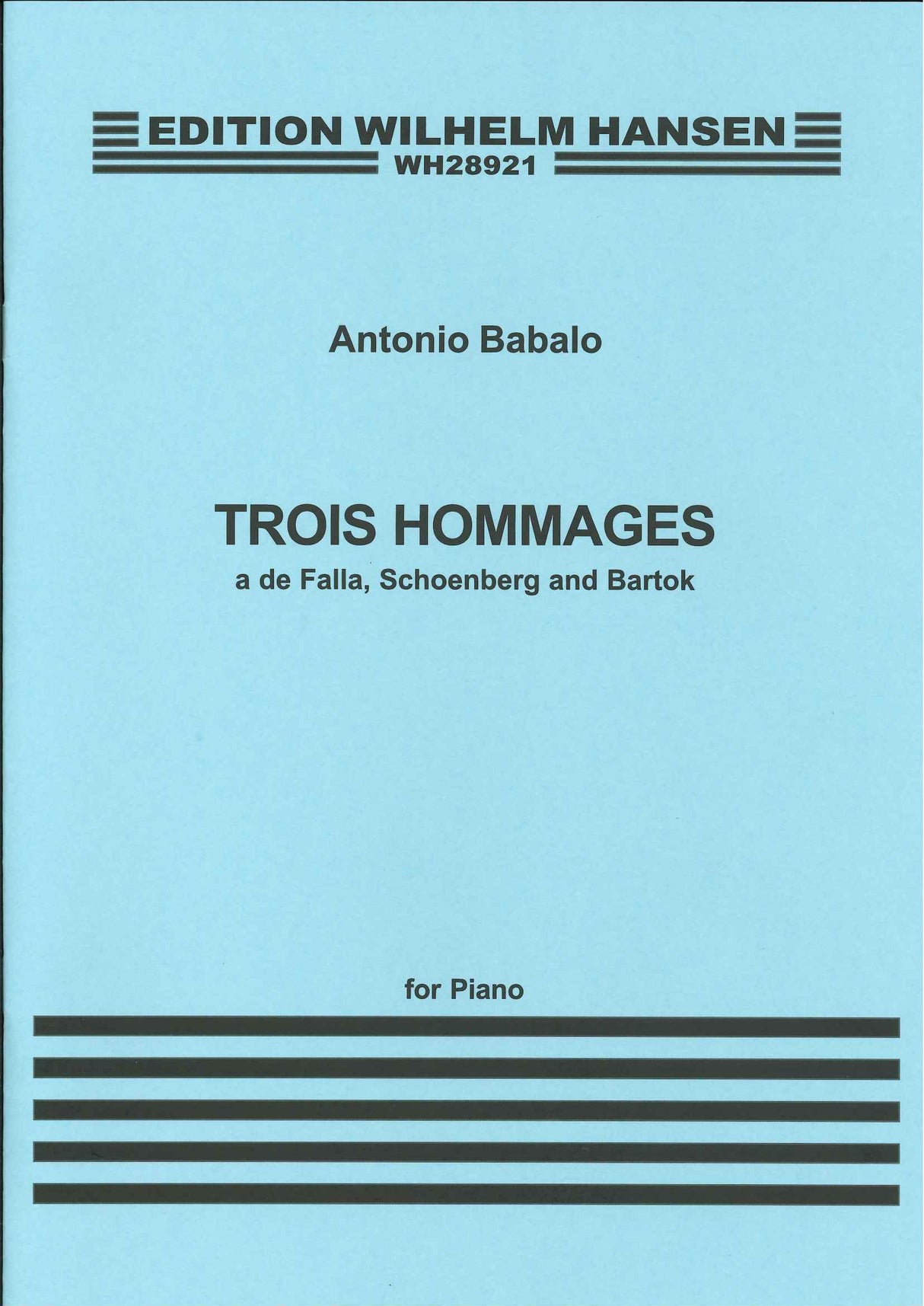 Bibalo, 3 Hommages a Falla, Schonberg, B (W.Hansen)