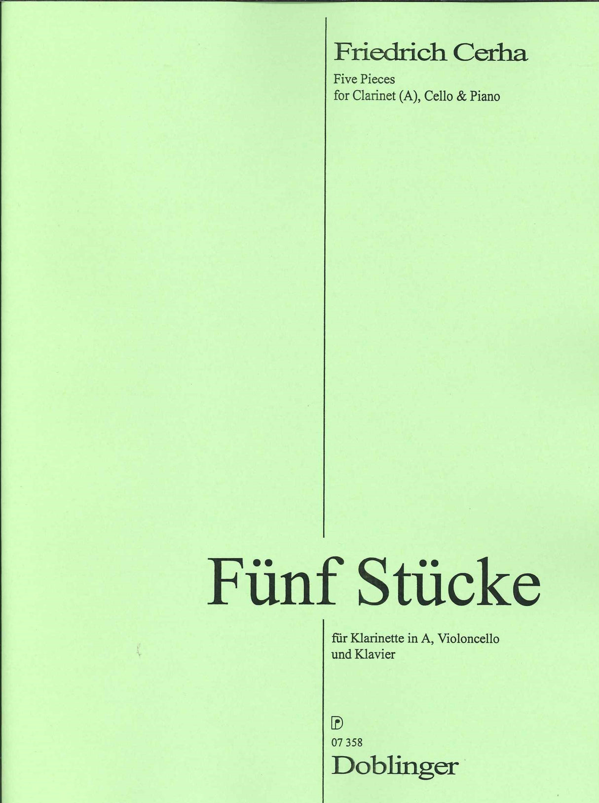 Cerha, 5 Stucke (Cl,Vc,Pf) (1999-2000) (Doblinger)