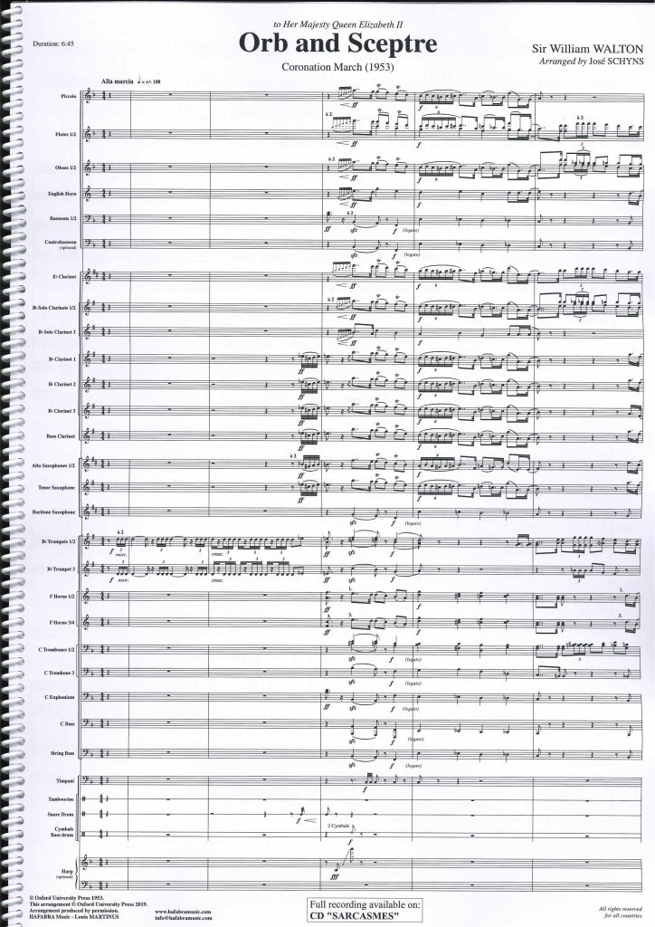Walton, Orb and Sceptre (Hafabra Music)