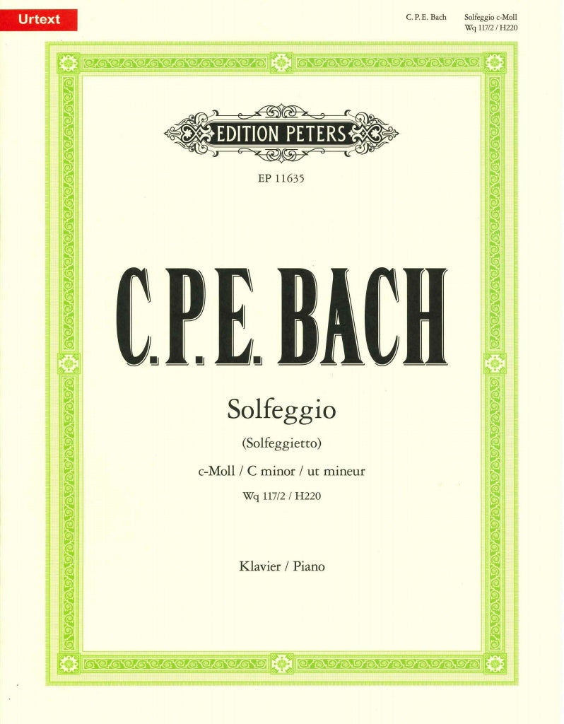 Bach,C.P.E., Solfeggio/Solfeggietto in c (Peters)