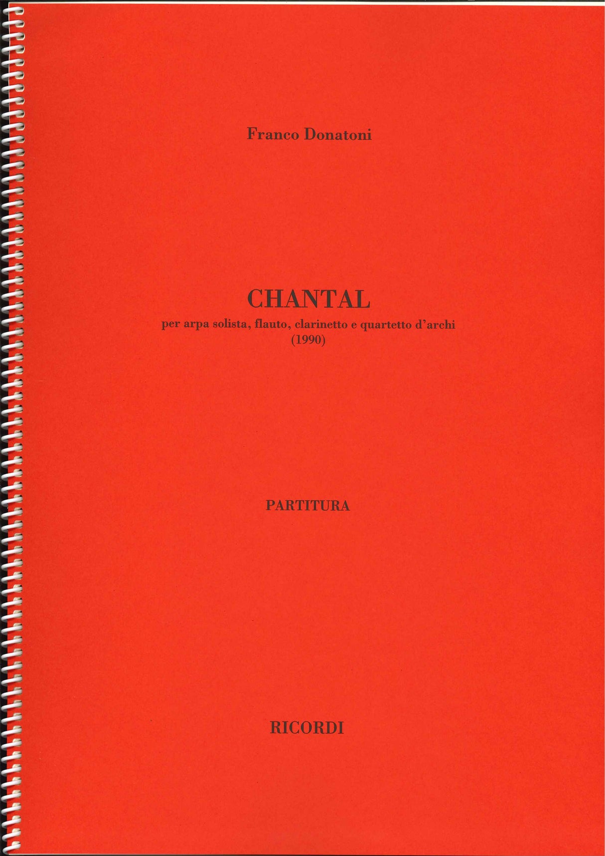 Donatoni, Chantal (Hrp,Fl,Cl,Str) (Ricordi)