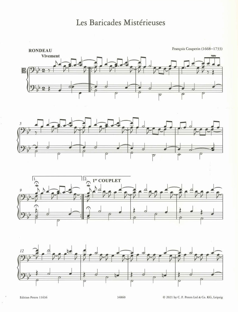 Couperin, Baricades misterieuses (Peters)