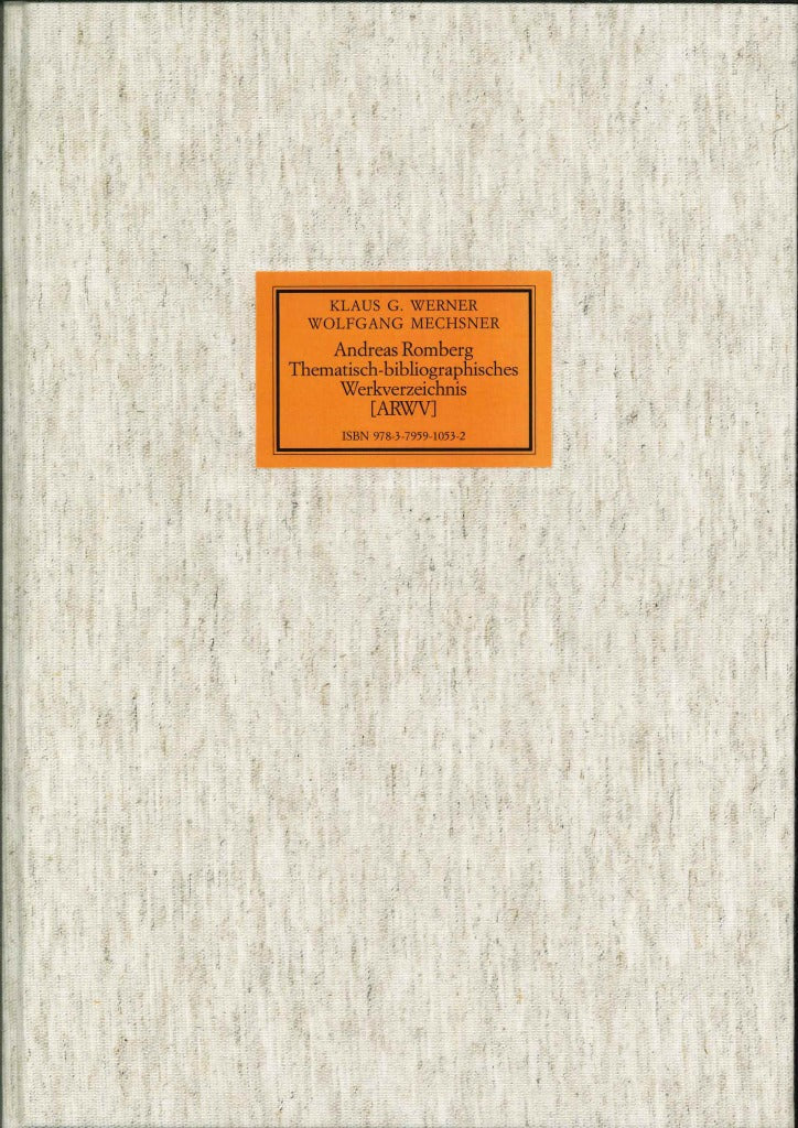 A.Romberg Themat.-bibl.-Verzeichnis[ARWV (Noetzel)