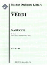 Verdi, Nabucco Ov: Full Score (E.F.Kalmus)