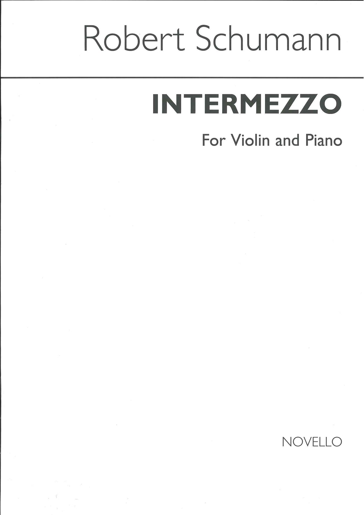 Schumann, Intermezzo (Rostal) (Novello)