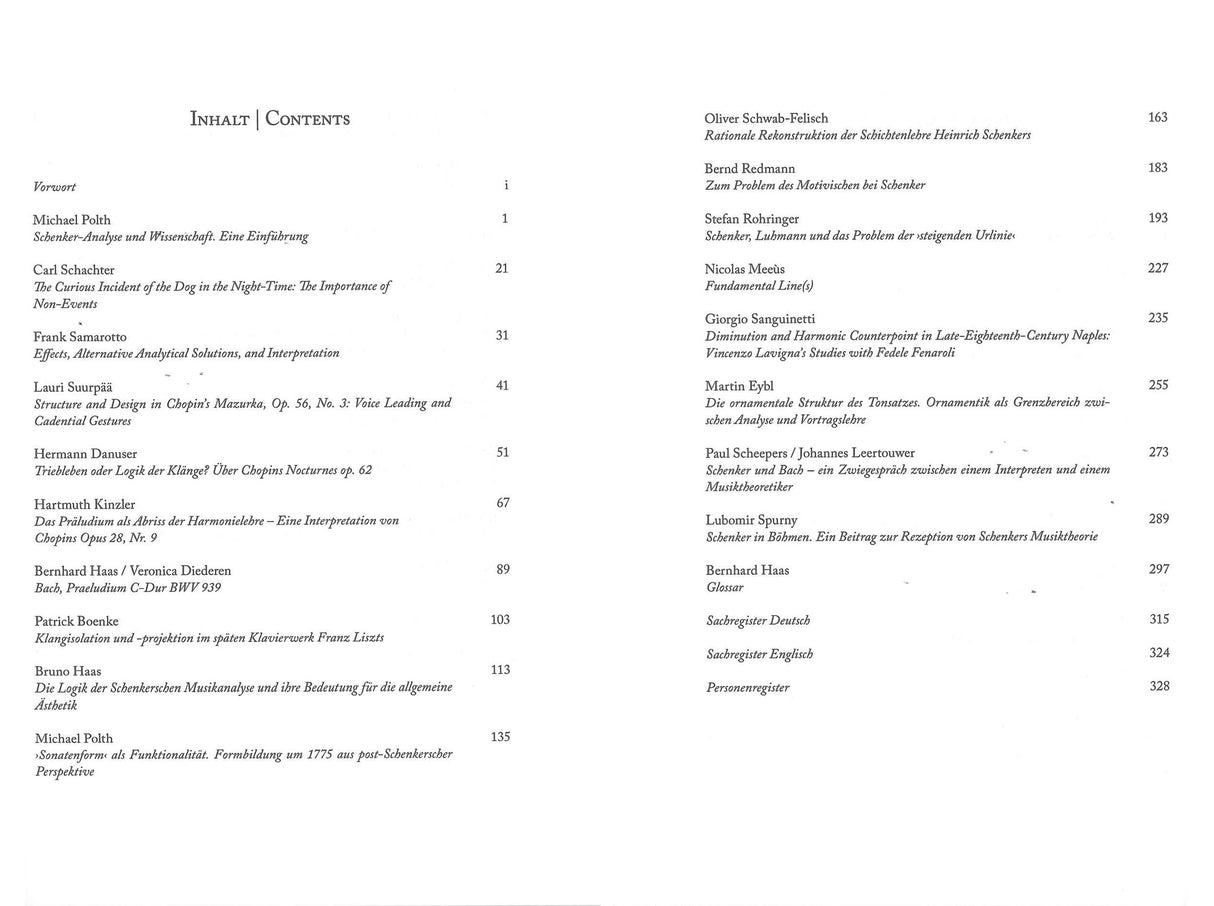 Schwab-Felisch, Schenkerian Analysis(2v) (Olms)