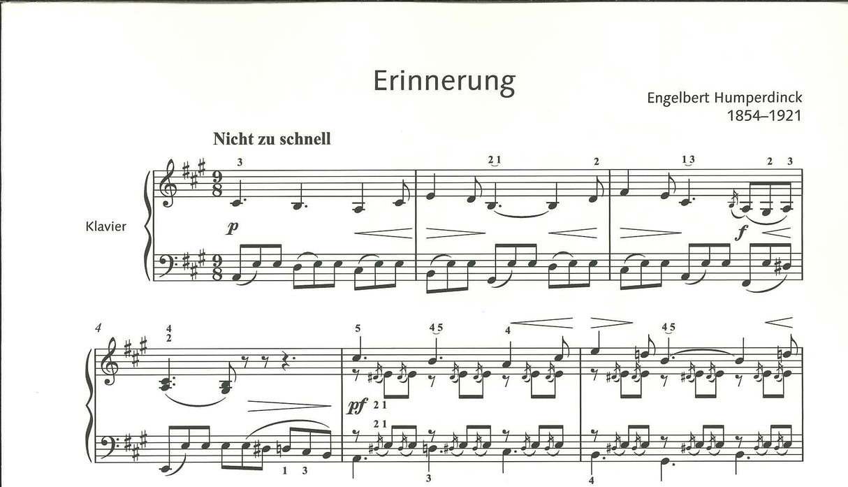 Humperdinck, Erinnerung (1871) (Schott)