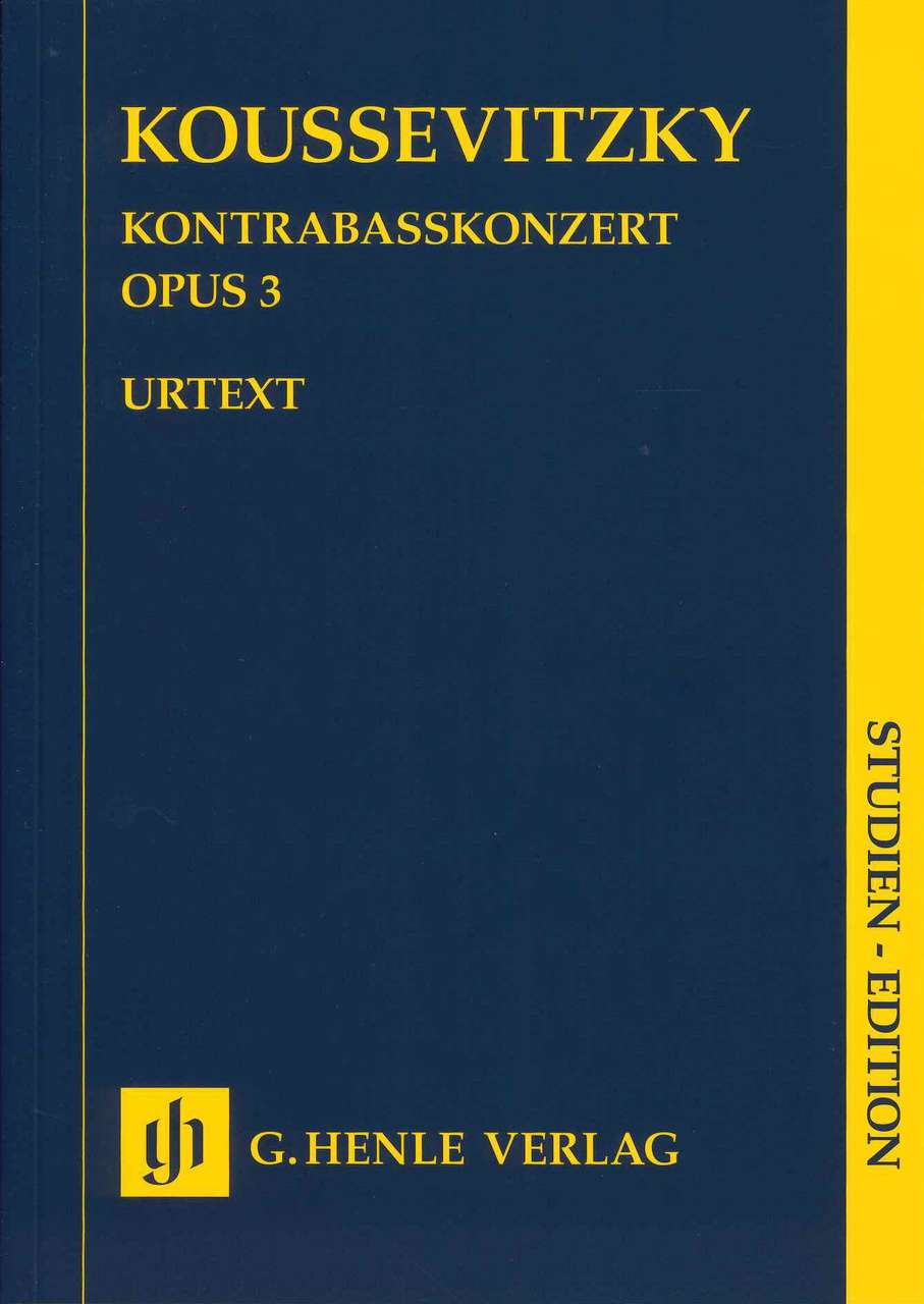 Koussevitzky, Concerto for Double Bass (Henle)