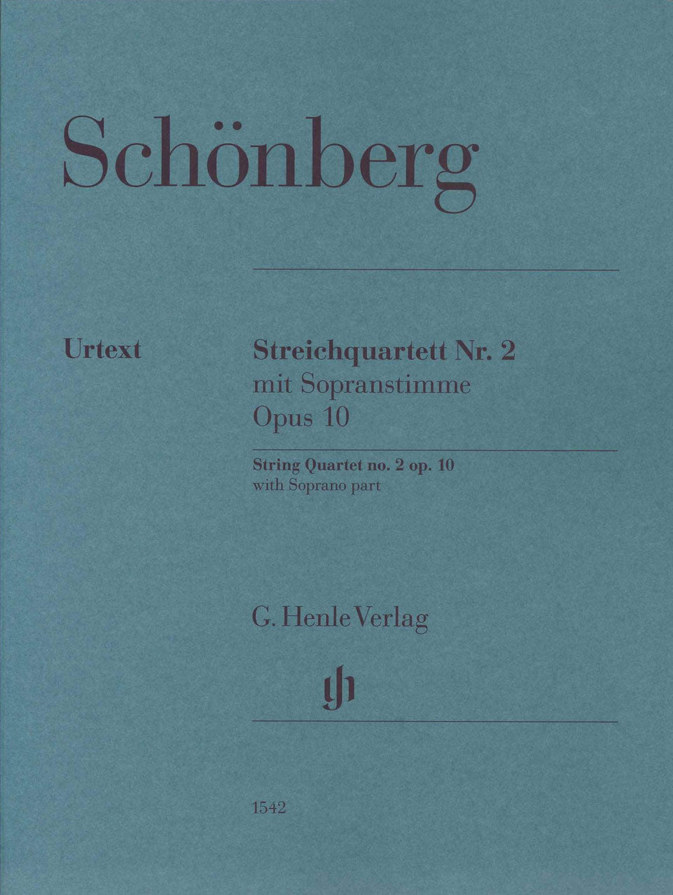 Schonberg, String Quartet No. 2 in f# (Henle)