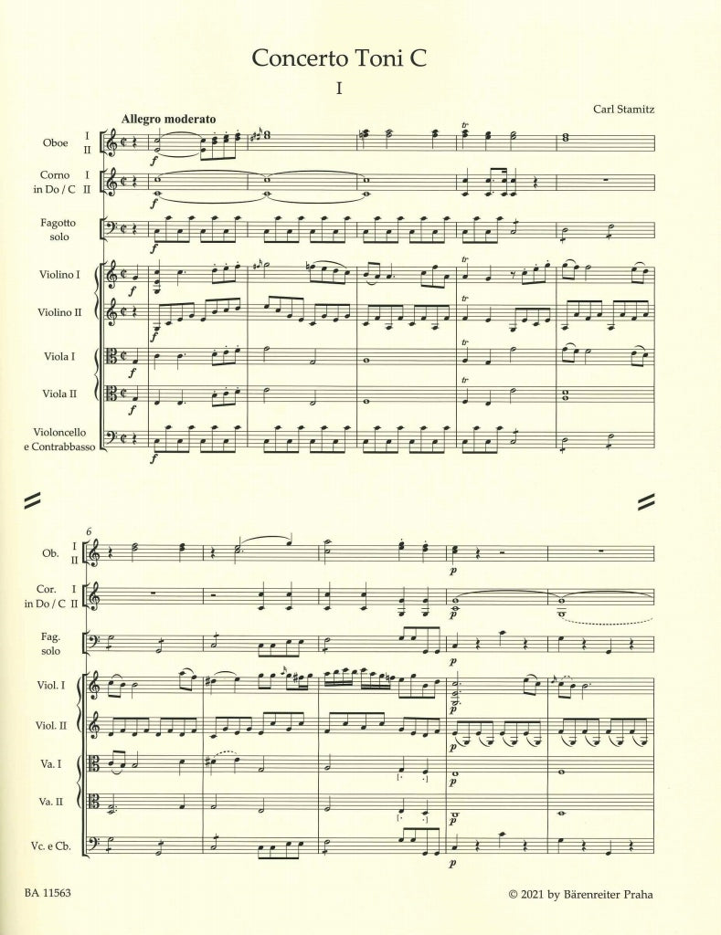 Stamitz, Concerto for Bassoon in C (Barenreiter)