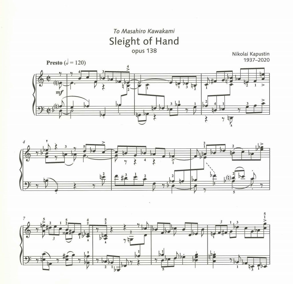Kapustin, Sleight of Hand, op. 138 (Schott)