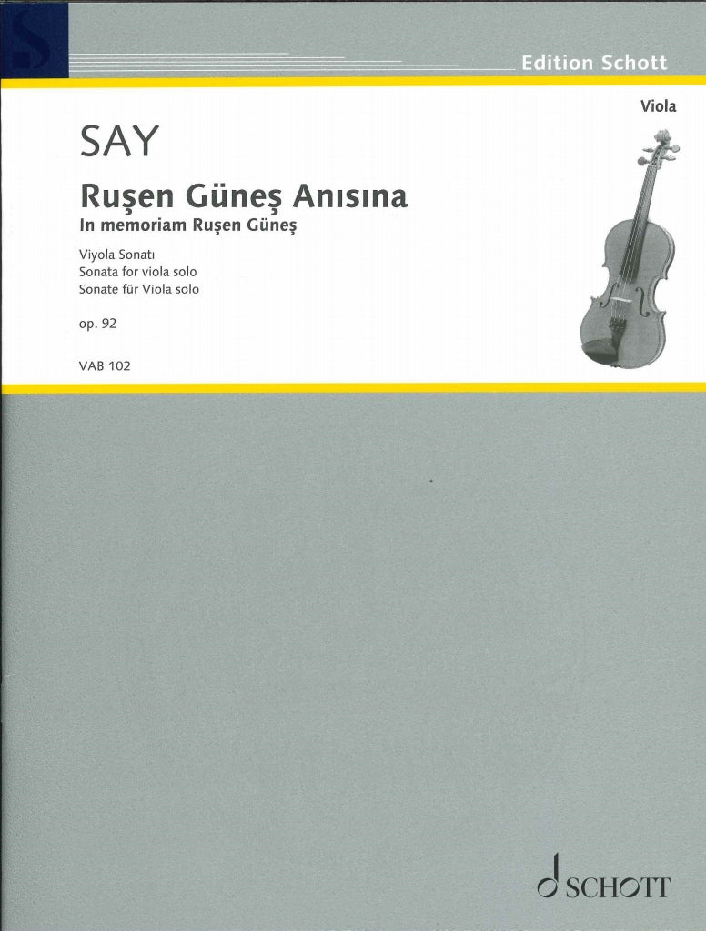 Say, In memoriam Rusen Gunes: Sonata (Schott)