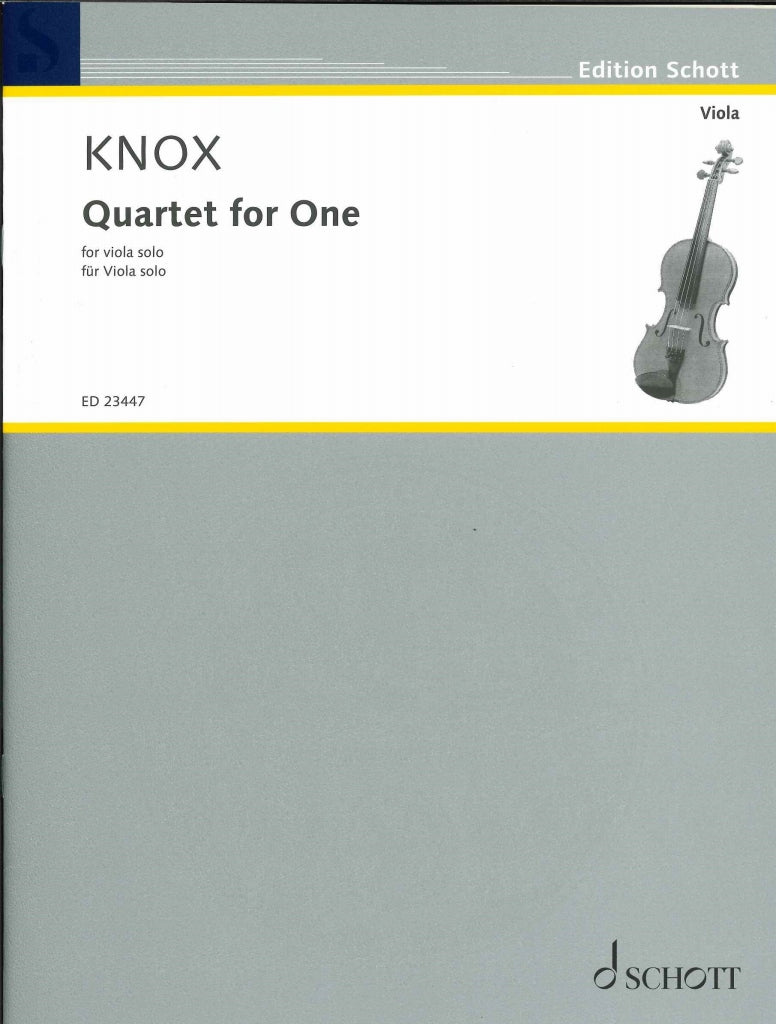 Knox, Quartet for One: for Viola Solo (Schott)