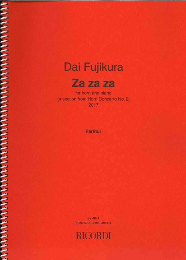 Fujikura, Za za za, for Horn and Piano (Ricordi)