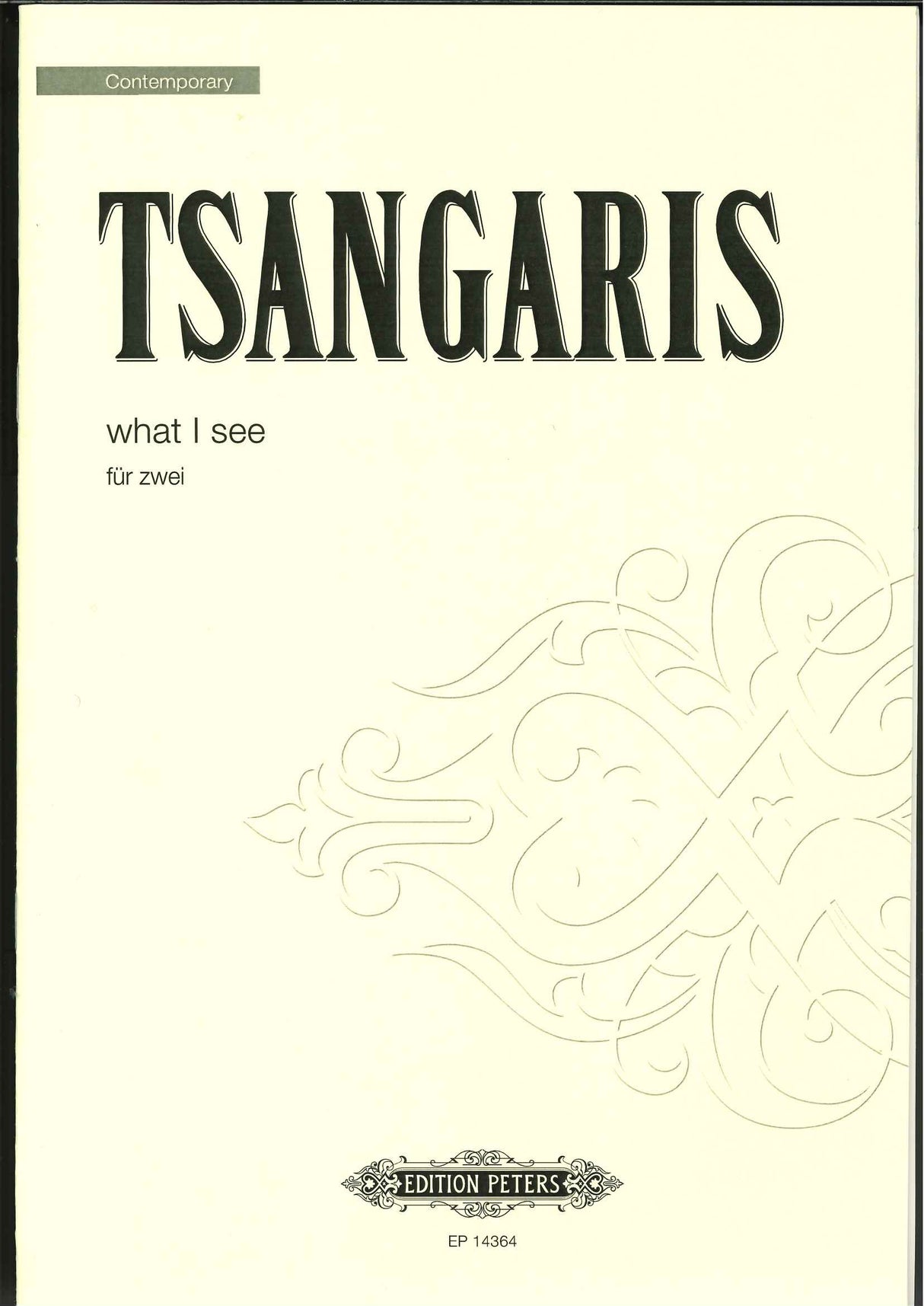Tsangaris, What I See (Peters)