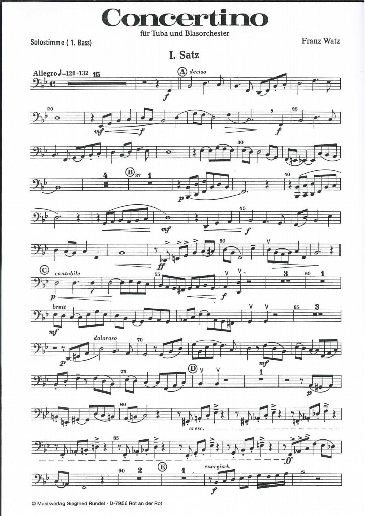Watz, Concertino fur Tuba (Rundel)