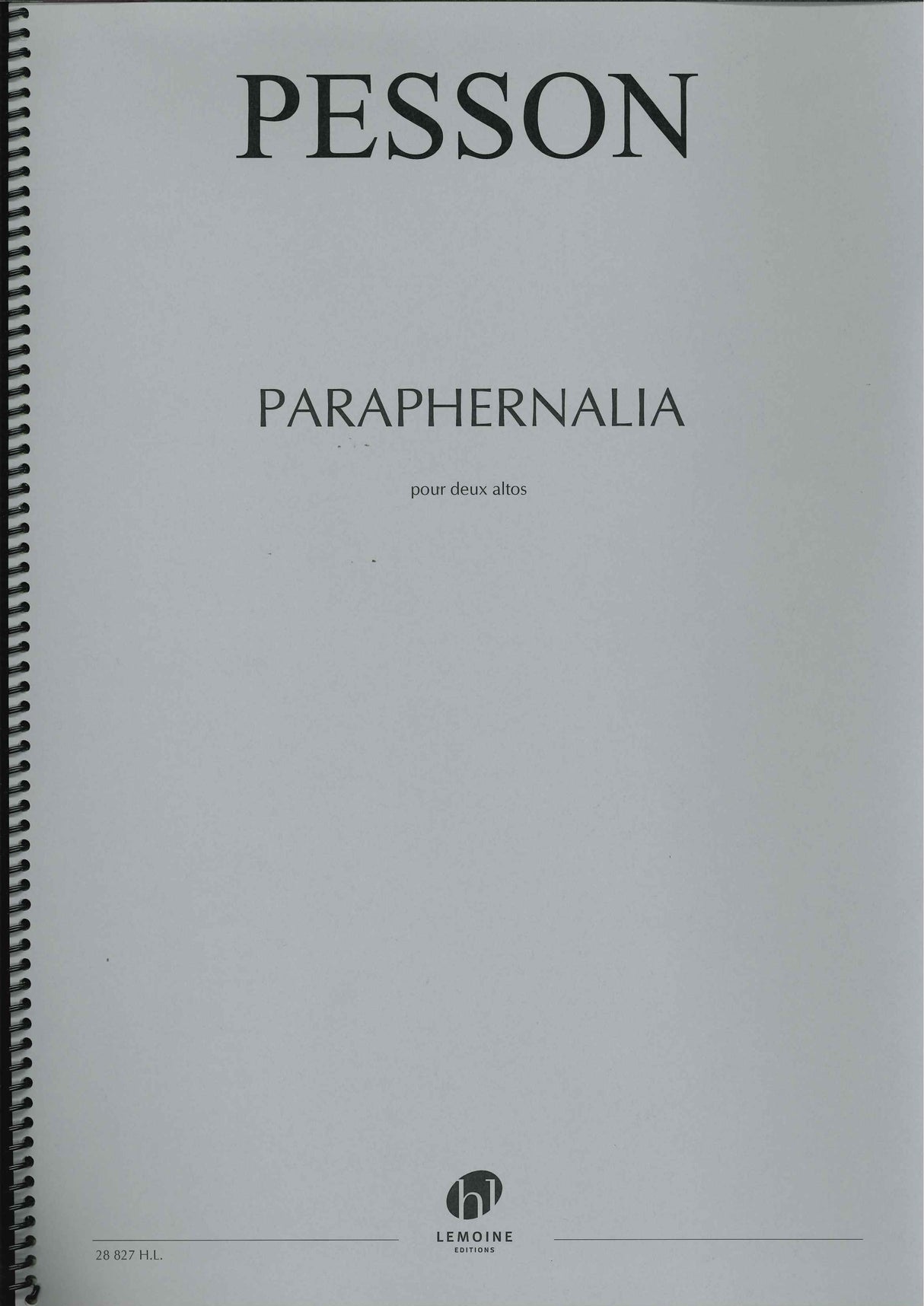 Pesson, Paraphernalia (2Va) (Lemoine)
