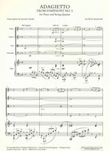 Mahler, Adagietto (2Vn,Va,Vc,Pf) (Ut Orpheus)