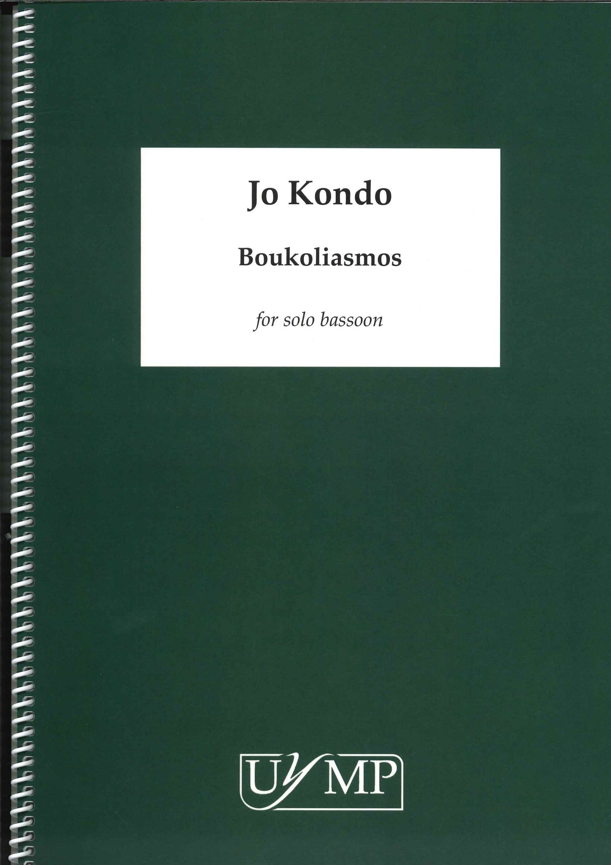 Kondo, Boukoliasmos (2020) for Bassoon (York Music Press, University of)