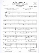 Labaste, 32 Etudes en duo (Billaudot)
