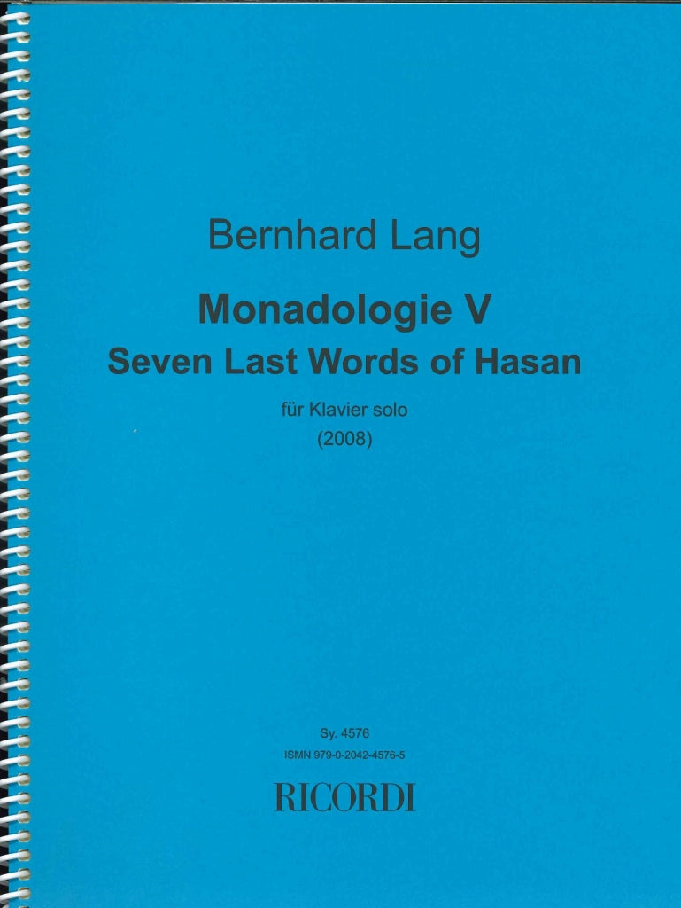 Lang, Monadologie 5: Seven Last Words (Ricordi)
