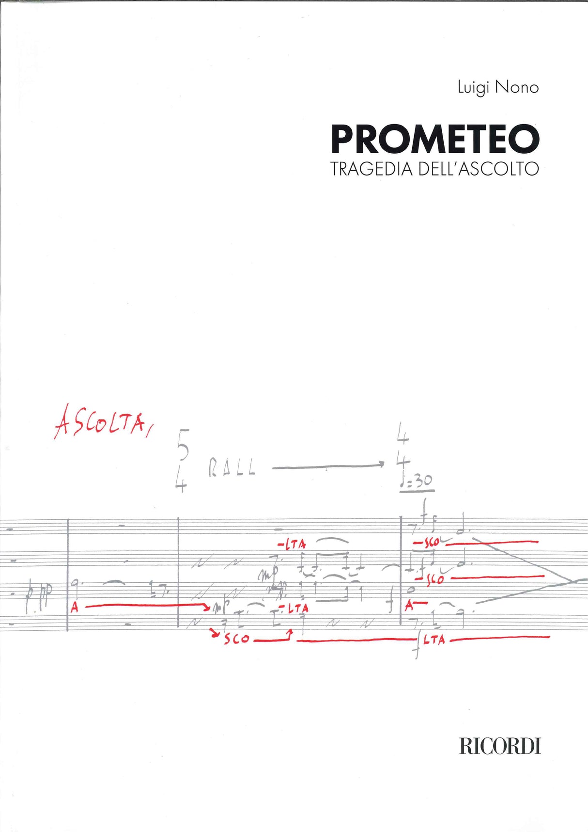 Nono, Prometeo: Large Score; Commentary (Ricordi)
