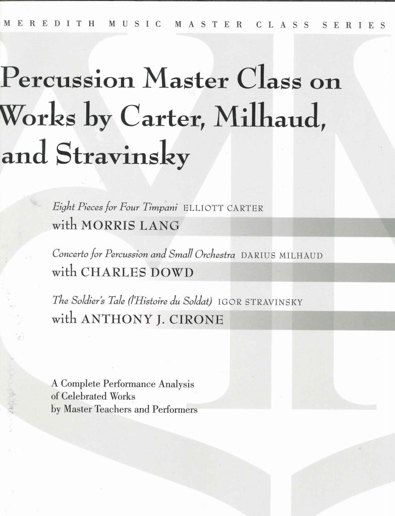 Percussion Master Class Carter, Milhaud (Meredith Music/GIA Publications)