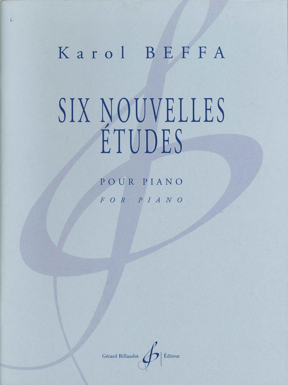 Beffa, 6 Nouvelles etudes (Billaudot)
