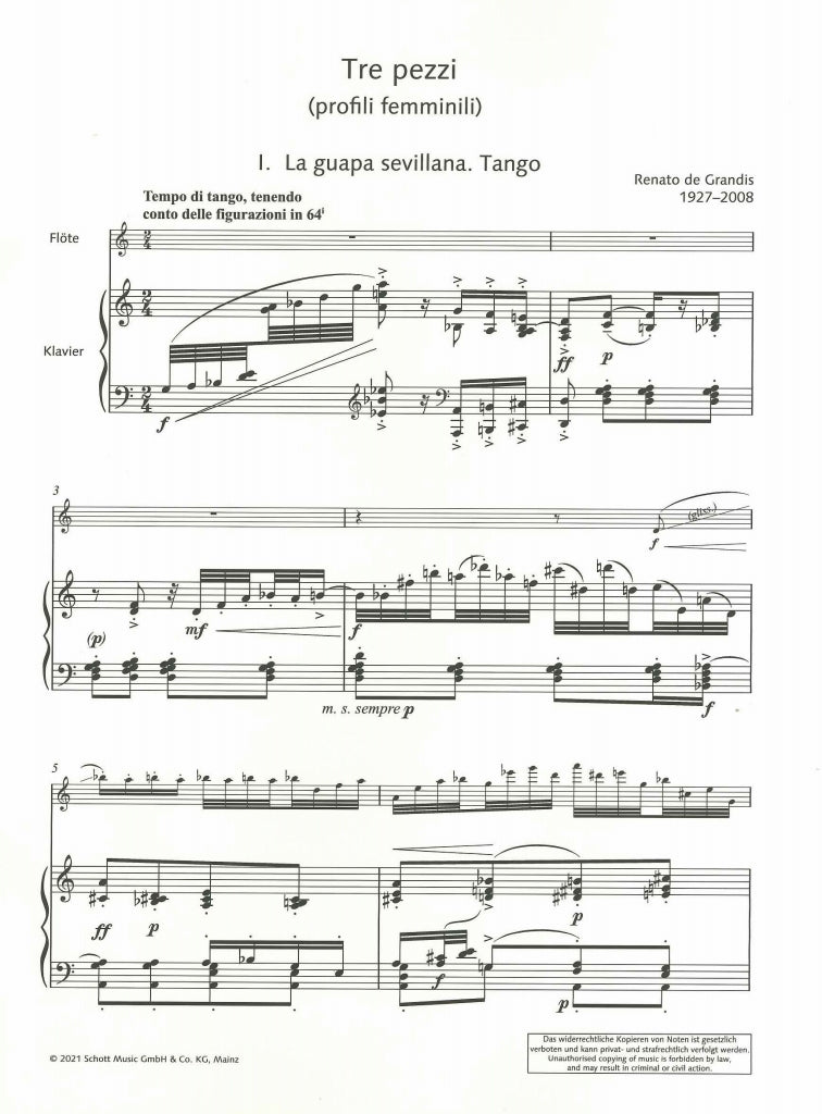 De Grandis, 3 Pezzi (Schott)