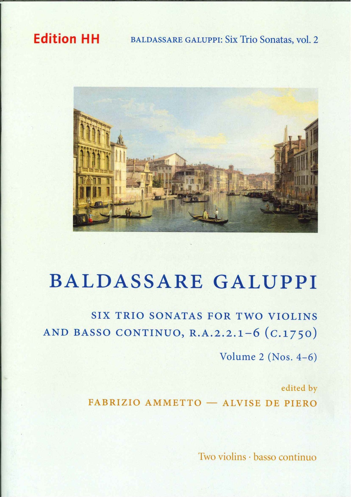 Galuppi, 6 Trio Sonatas, 2: No. 4-6 (Edition HH)