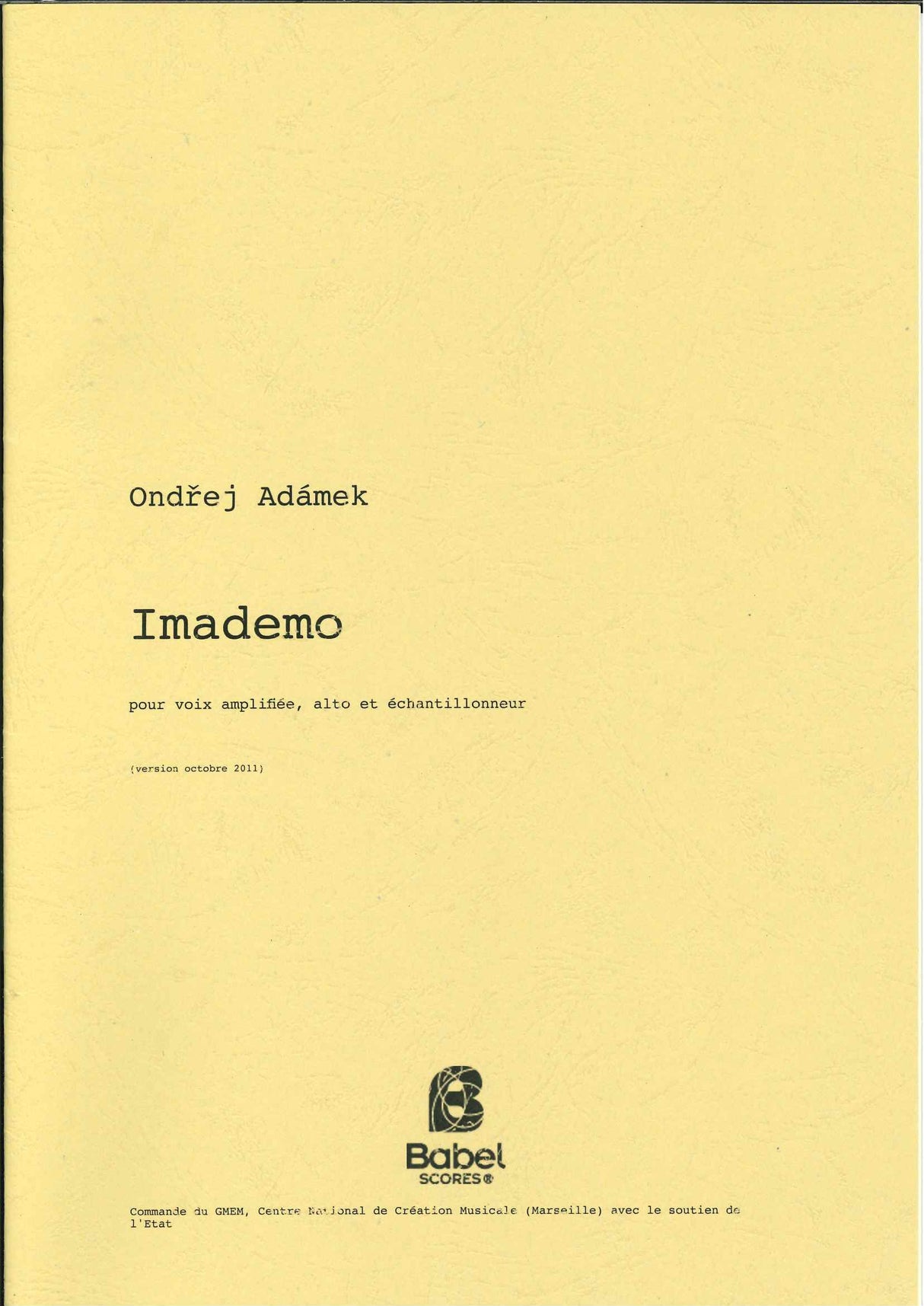 Adamek,O., Imademo (Babel Scores)
