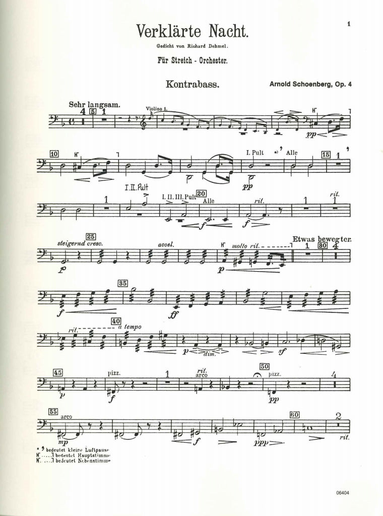 Schonberg, Verklarte Nacht (Parts) (Luck's Music)