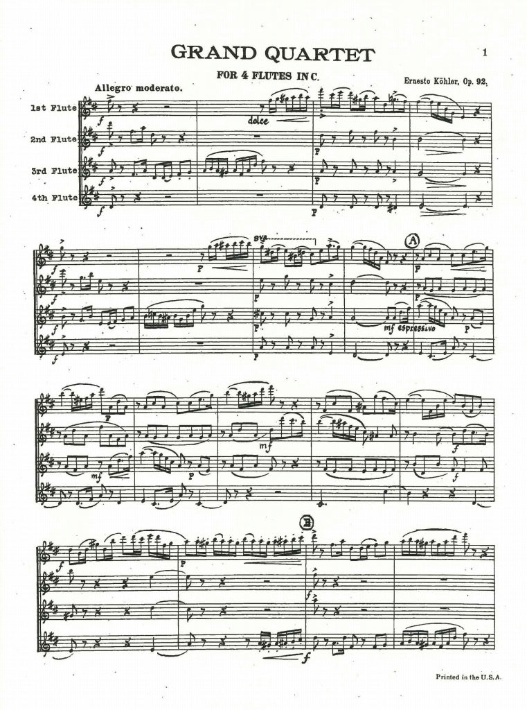 Kohler, Grand Quartet op. 92 in D (Southern)