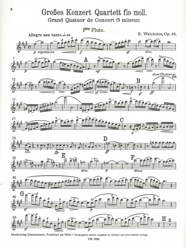 Walckiers, Grosses Konz. Quartett op. 46 (Zimmermann)