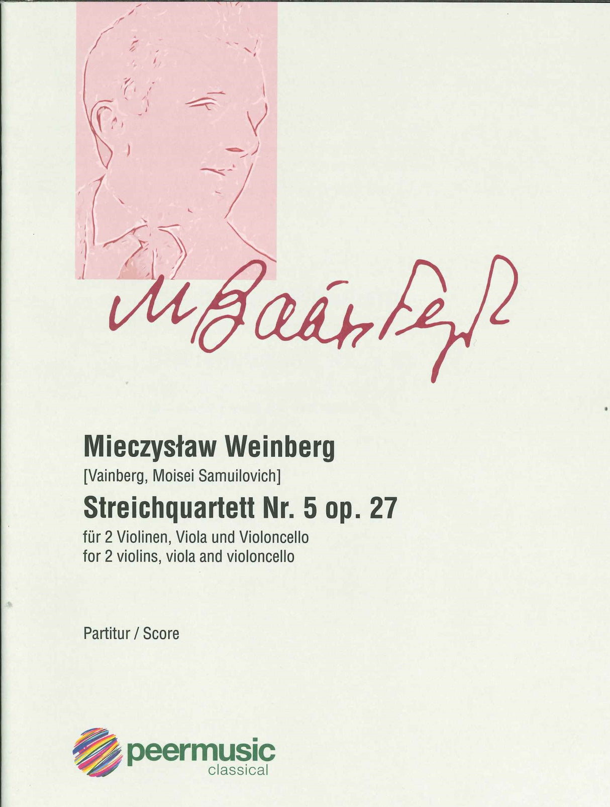 Weinberg,, Streichquartett Nr. 5 op. 27 (Peermusic)