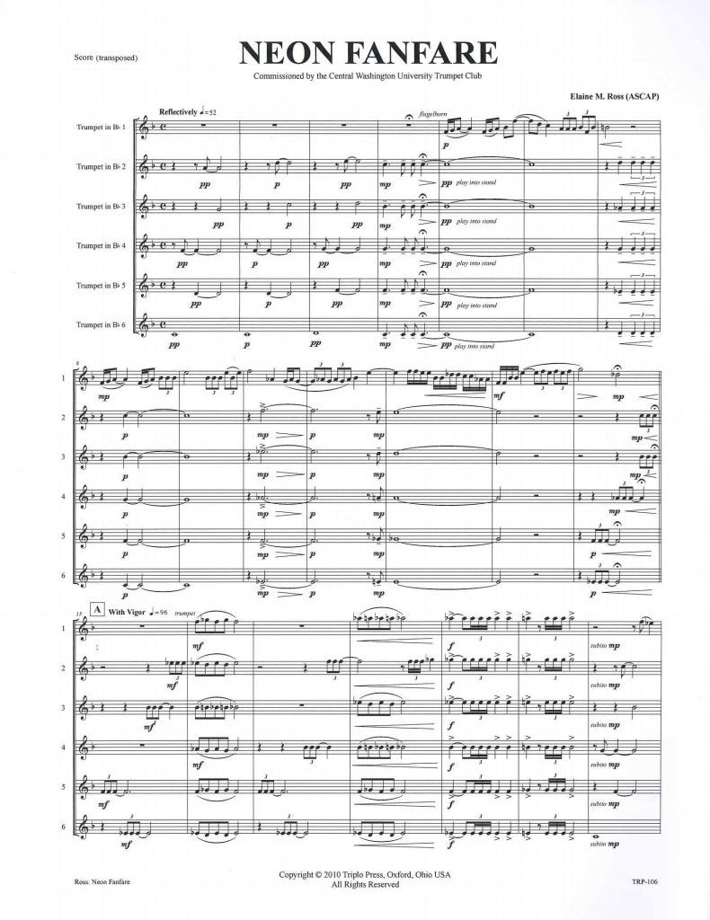Ross, Neon Fanfare (6Trp) (Triplo Press)