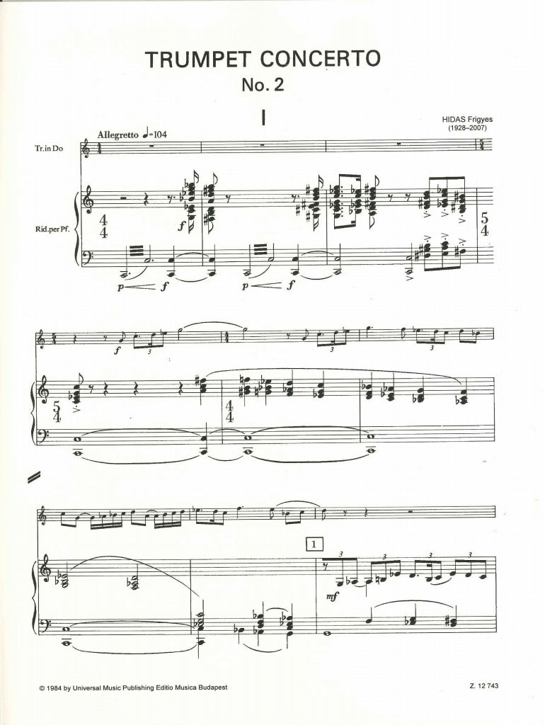 Hidas, Concerto No. 2 (Editio Musica Budapest)