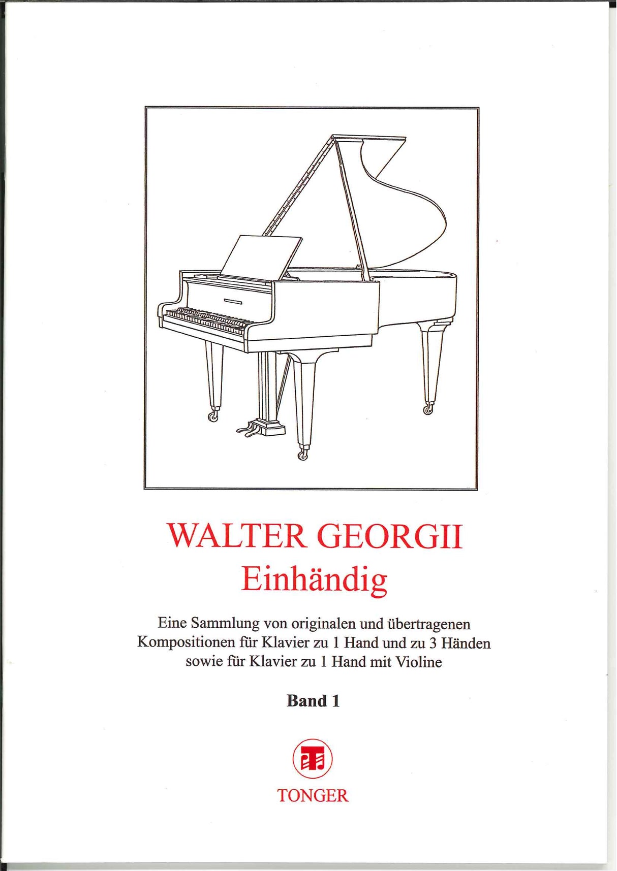 Einhandig 1 (Piano One Hand) (Tonger)