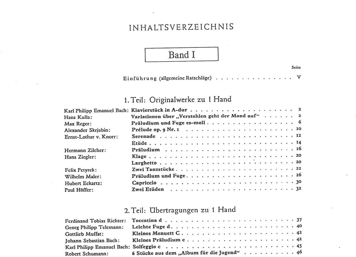 Einhandig 1 (Piano One Hand) (Tonger)