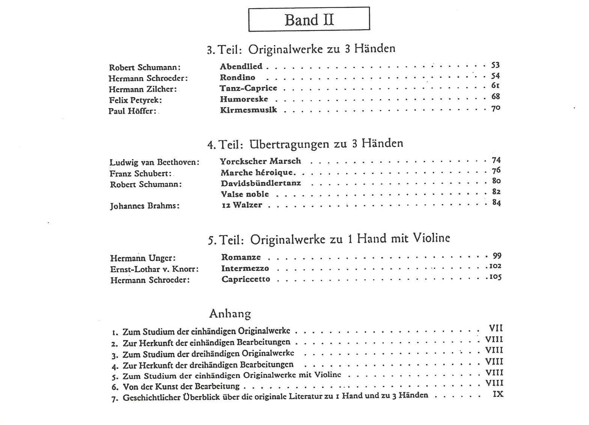 Einhandig 2 (3 Hands; 1 Hand,Violin) (Tonger)